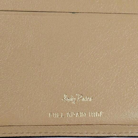 Vintage Bosca Women’s Leather Travel Wallet Checks/Cards-BiFold/Snap Cream Tan - Picture 4 of 12